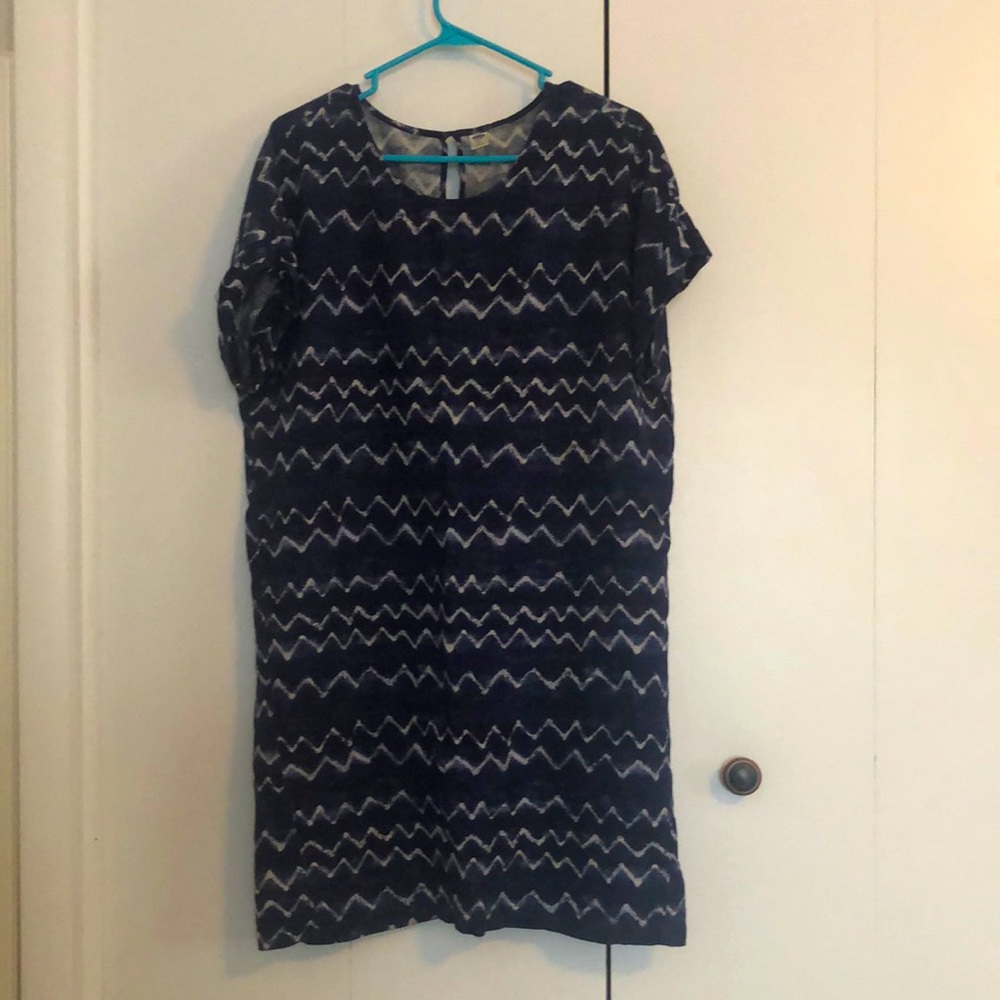 Navy and white dress